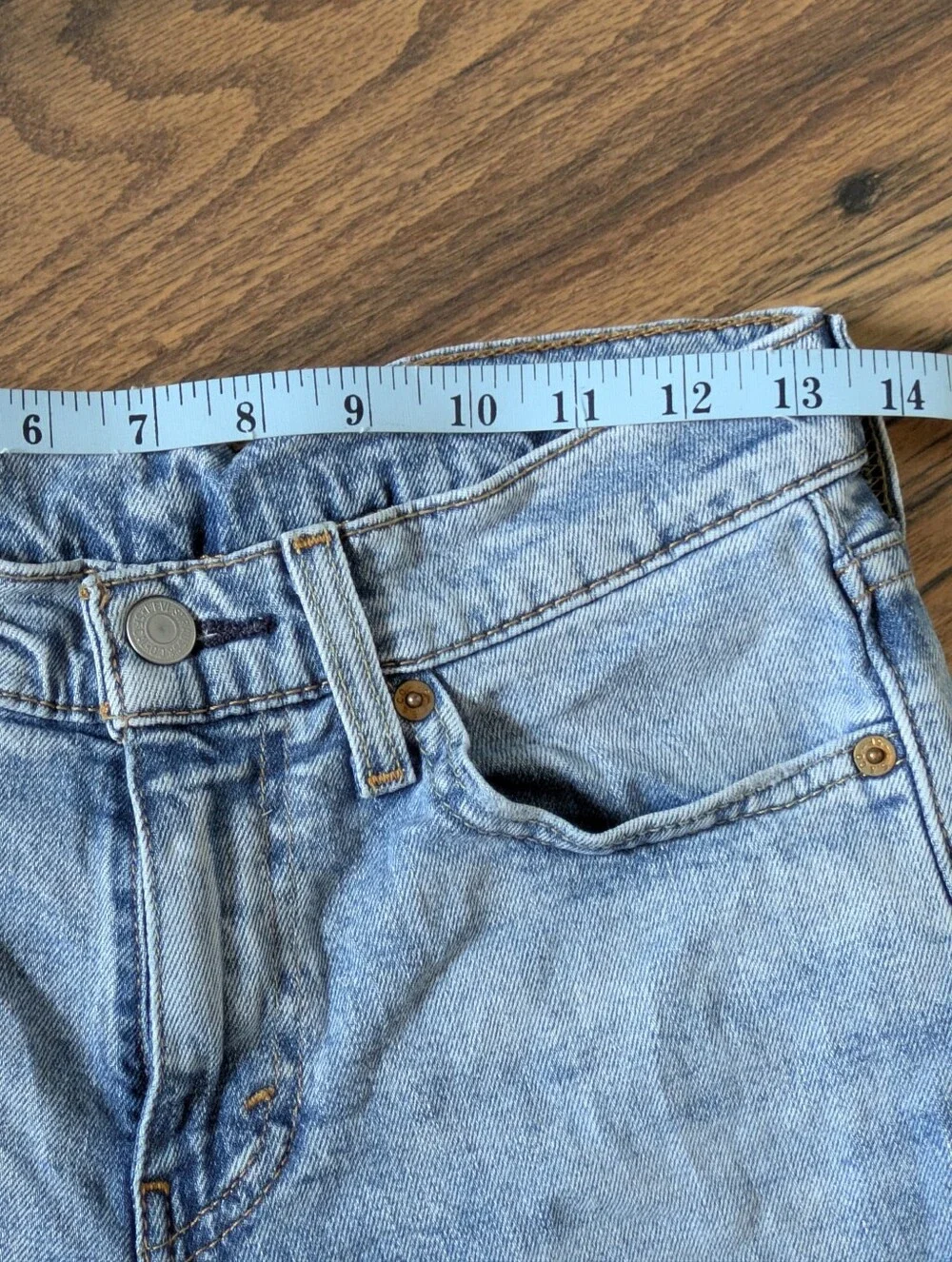 Levi's 511 Slim Fit Jeans Mens 28x30 Light Wash Blue Denim Standard Rise Stretch